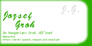 jozsef groh business card